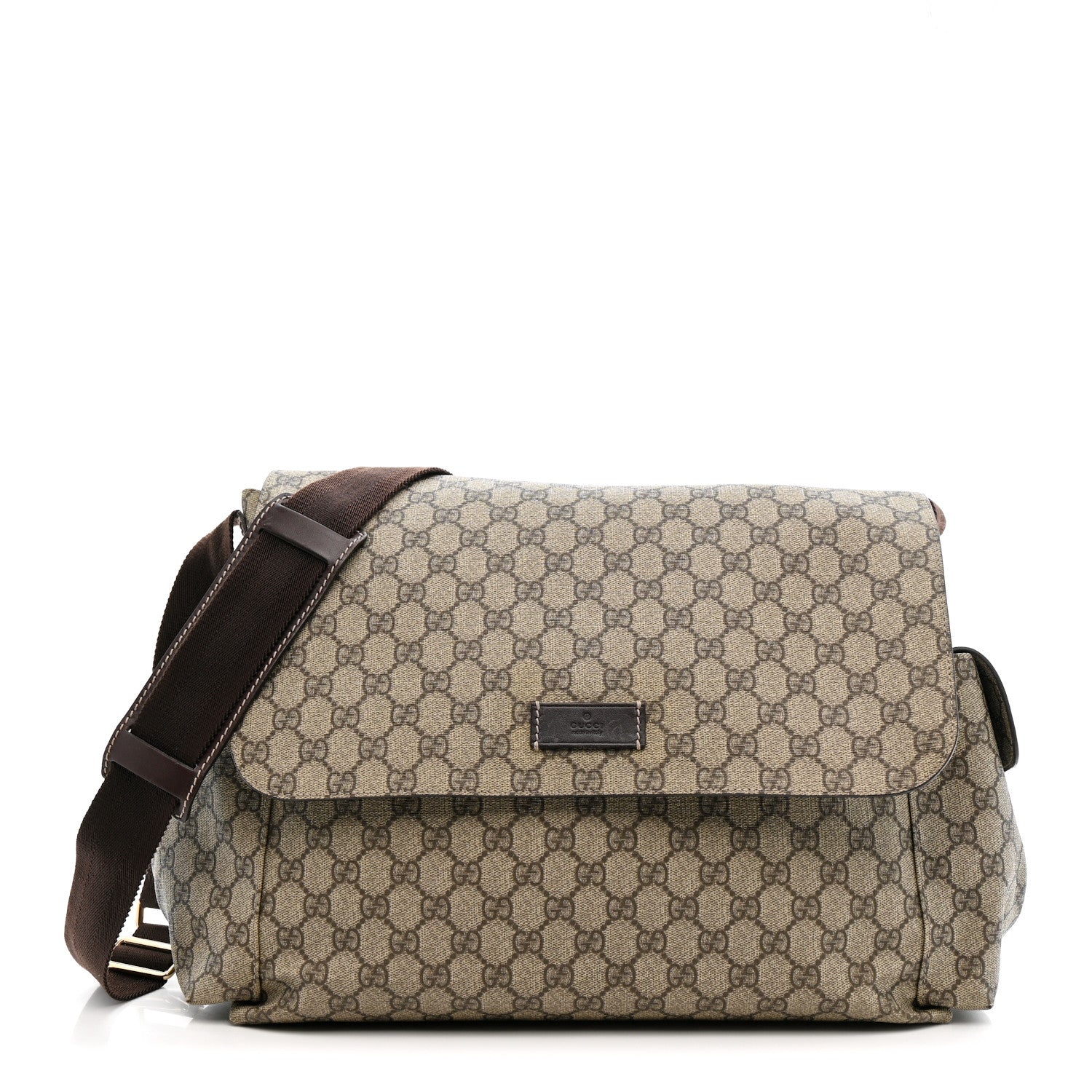 Gucci GG Plus Monogram Messenger Diaper Bag Dark Brown 1 of 11