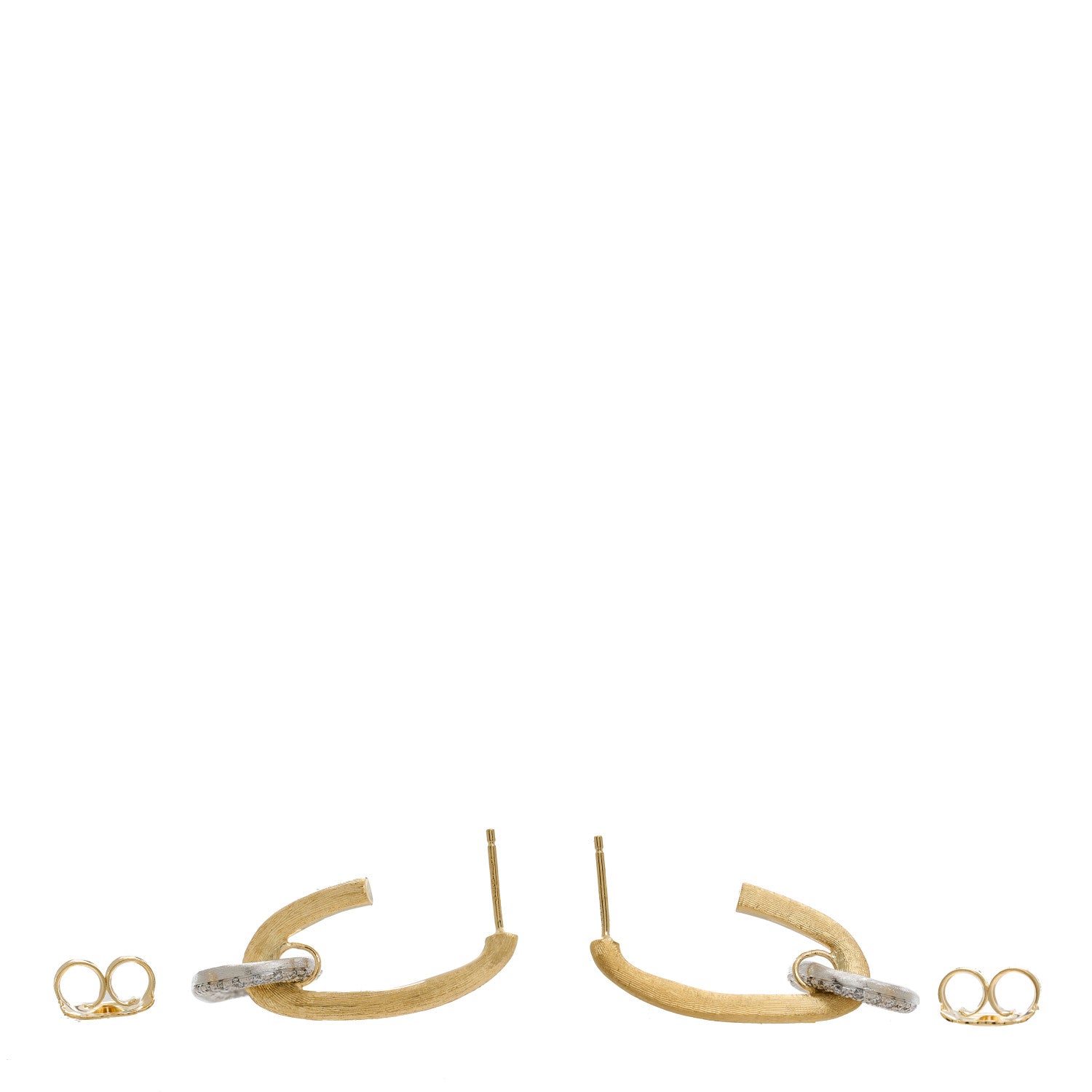 Marco Bicego 18K Yellow White Gold Diamond Jaipur Link Drop Earrings 4 of 4
