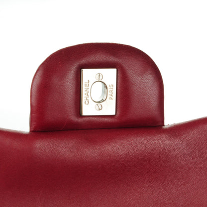 Chanel Patent Quilted Maxi Single Flap Dark Red 8 of 12
