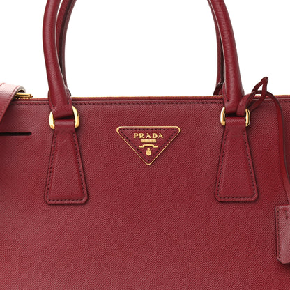 Prada Saffiano Small Galleria Double Zip Tote Cerise 6 of 8