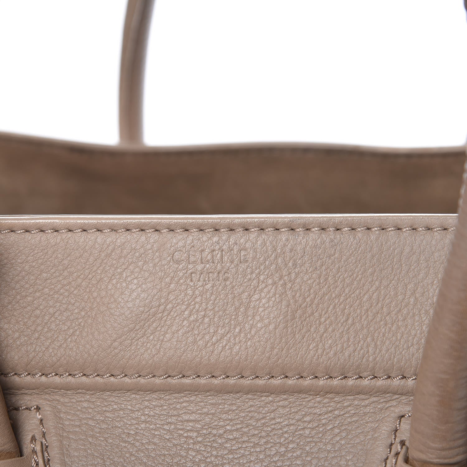 Celine Supple Calfskin Medium Phantom Luggage Beige 10 of 27