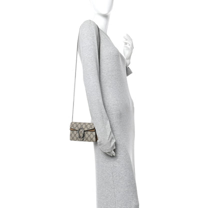 Gucci GG Supreme Monogram Super Mini Dionysus Shoulder Bag Taupe 2 of 10