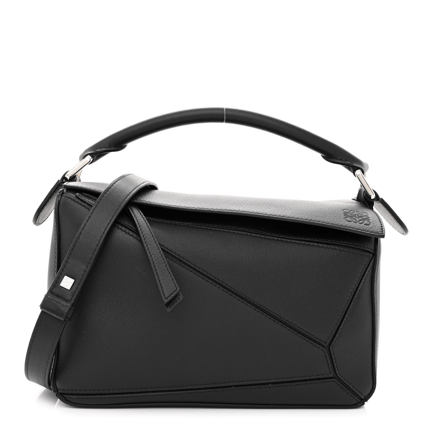 Loewe Calfskin Small Puzzle Bag Black 1 of 9