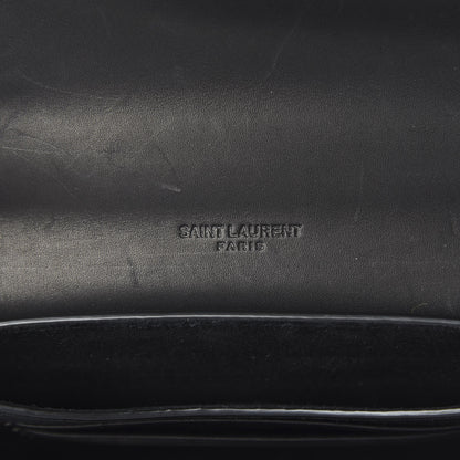 Saint Laurent Smooth Calfskin Mini Classic Monogram Kaia Satchel Black 6 of 11