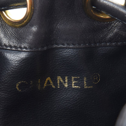 Chanel Satin CC Drawstring Bucket Bag Black 8 of 14