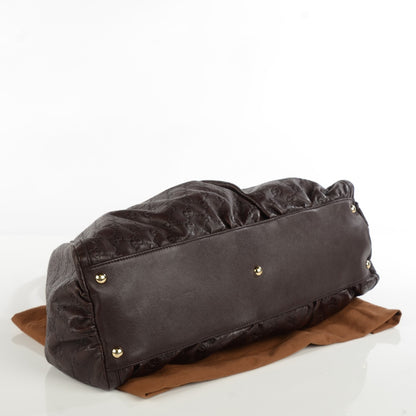 Gucci Guccissima Large D Gold Shoulder Bag Chocolate 4 of 7
