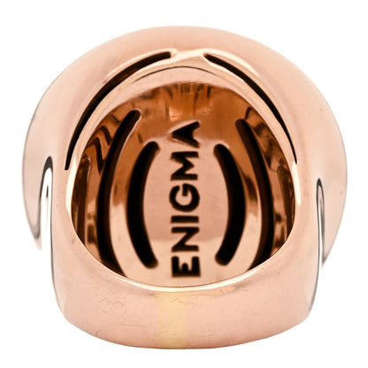 Bulgari 18K Rose Gold Diamond Jet Coral Enigma Lips Ring 56 7.5 4 of 6