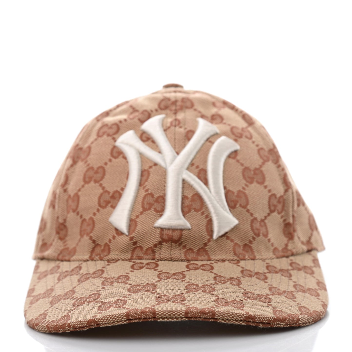 X MLB Monogram NY Yankees Baseball Hat 57-61 Beige Ruggine