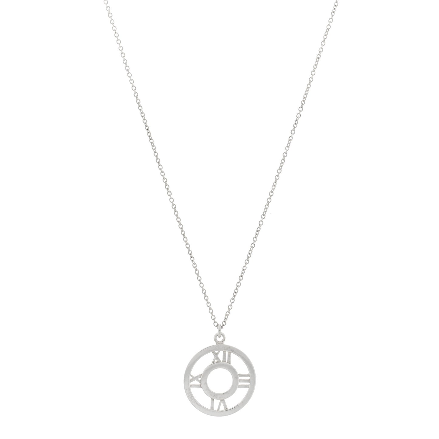 Sterling Silver Medium Atlas Open Pendant Necklace