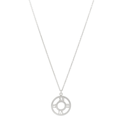 Tiffany Sterling Silver Medium Atlas Open Pendant Necklace 1 of 5