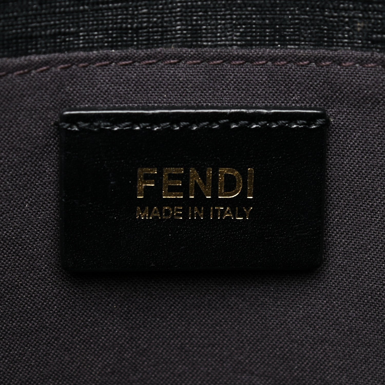 Fendi Zucchino Spalmati Vitello Small Tote Black 6 of 20