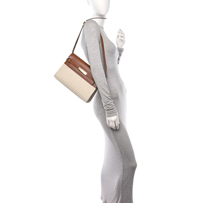 Saint Laurent Canvas Calfskin Manhattan Shoulder Bag Natural Brick 4 of 12
