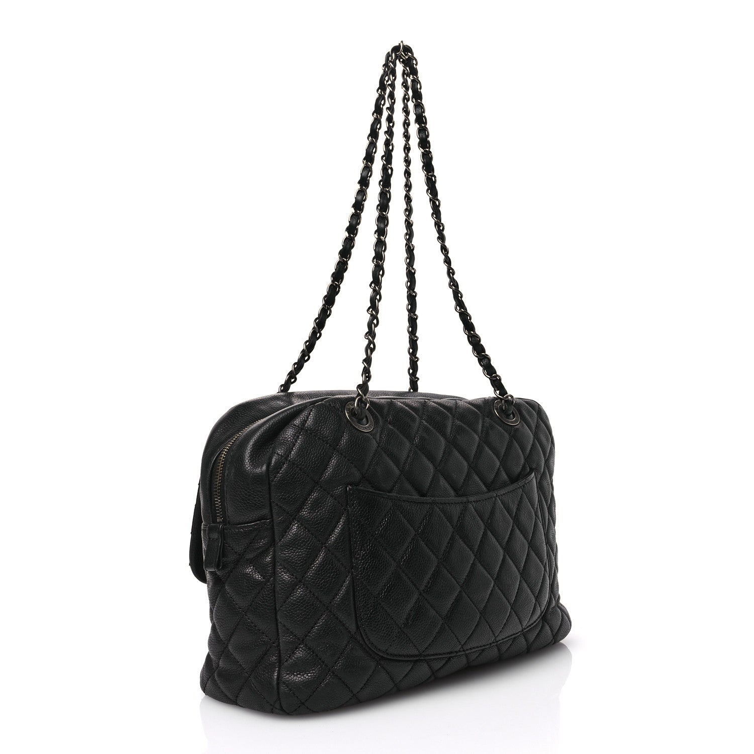 Chanel Caviar Quilted Travel Flap Tote Black 3 of 10