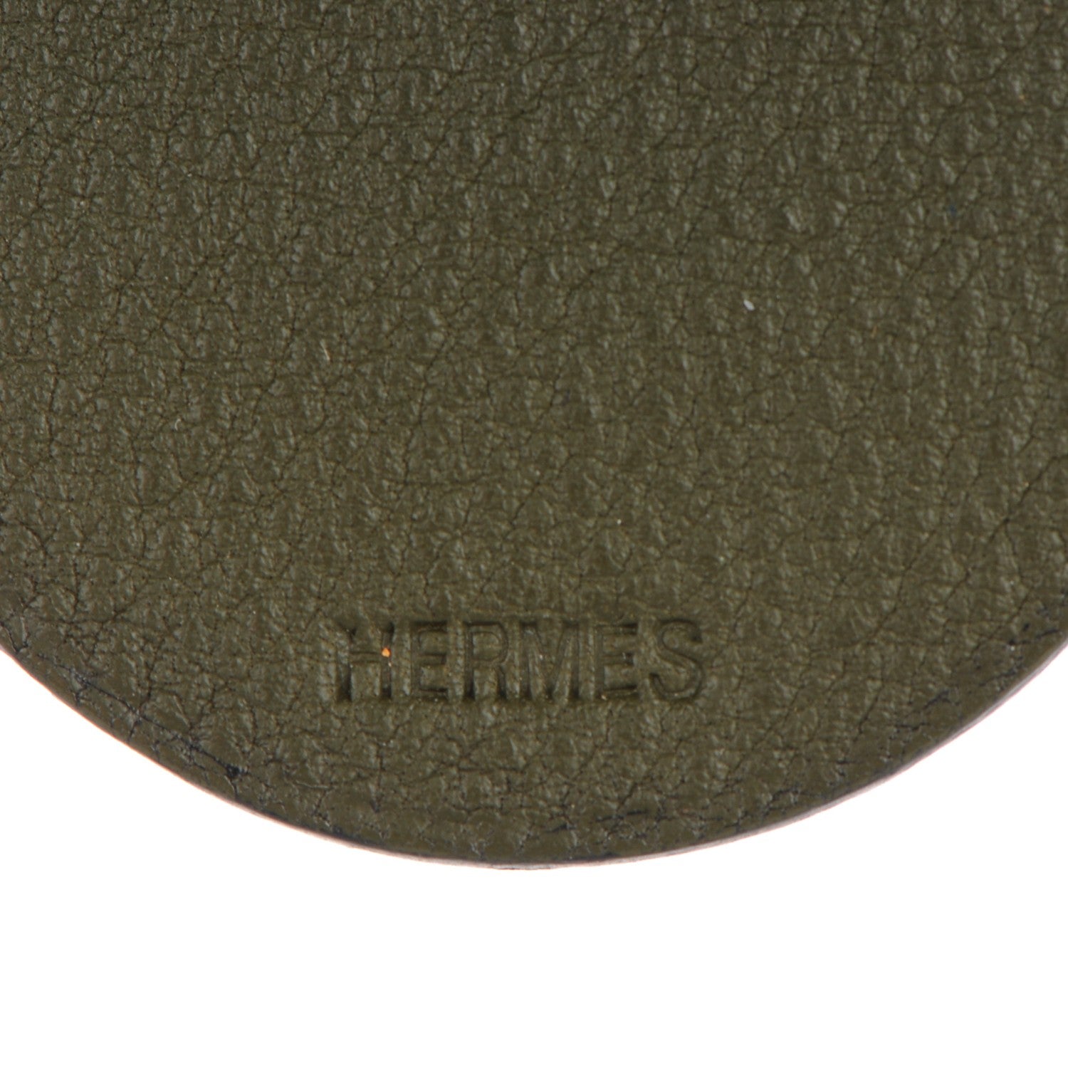 Hermes Togo Crocodile Bag Charm Vert Olive 3 of 5