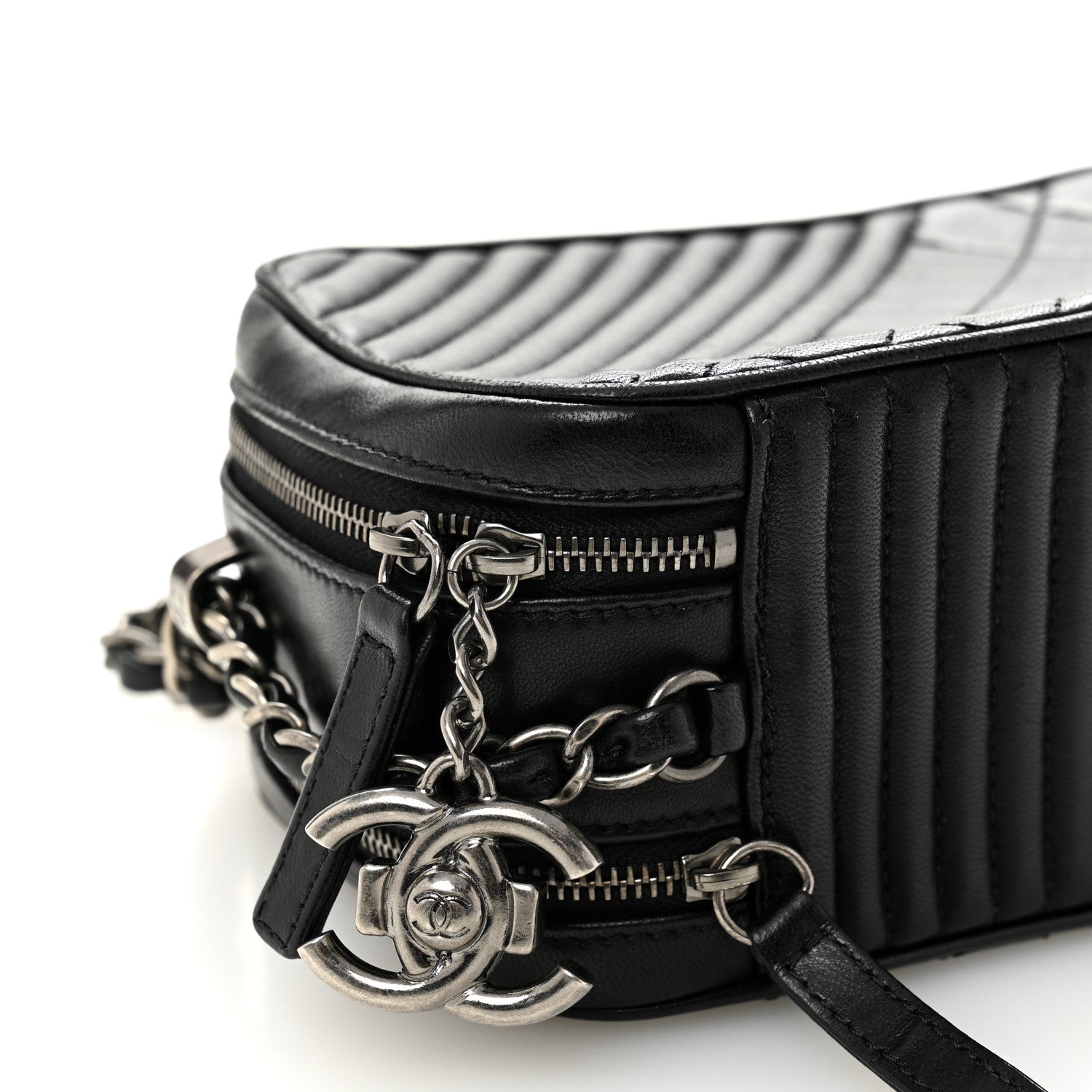 Chanel Lambskin Small Coco Boy Camera Case Black 9 of 11