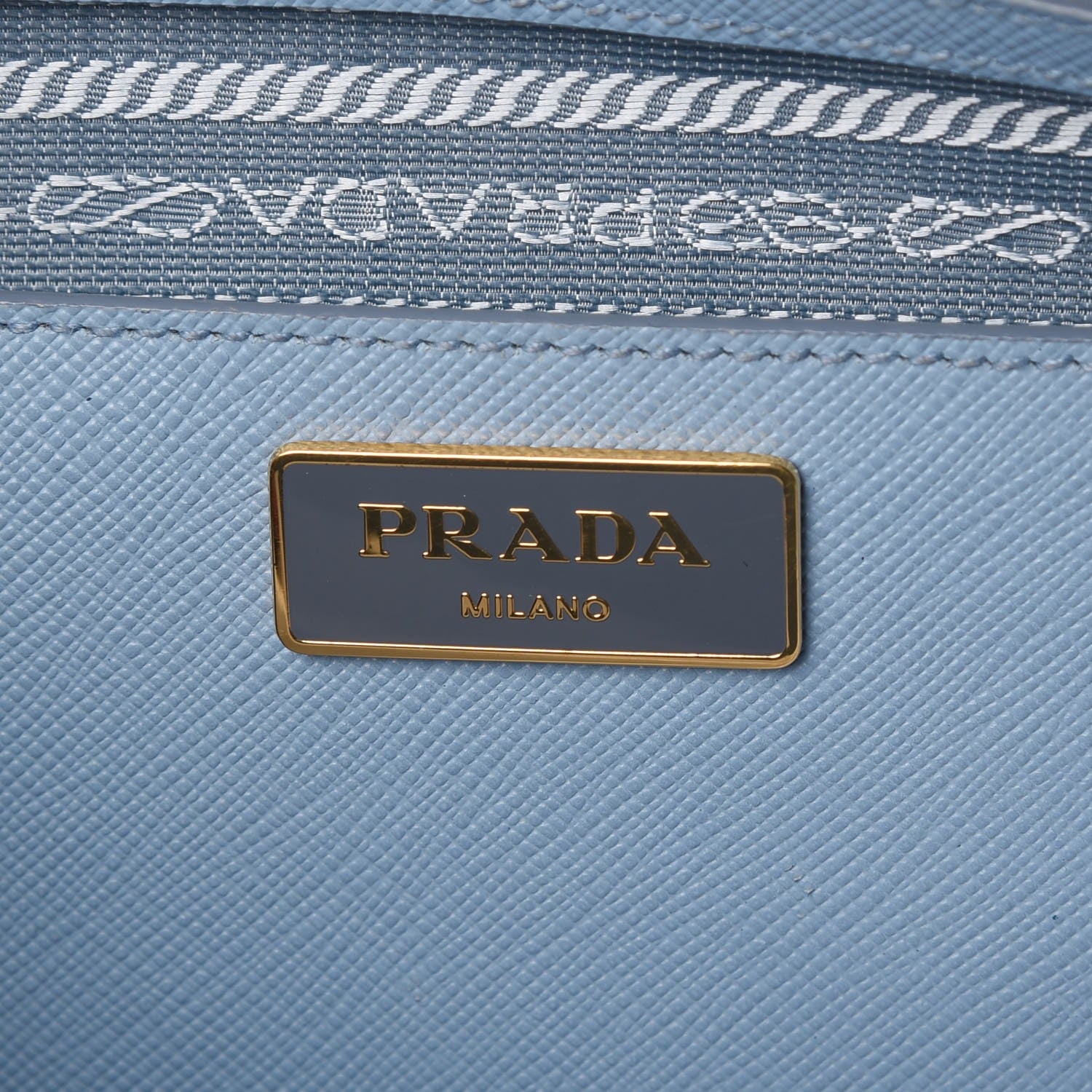 Prada Saffiano Lux Petite Bowler Blue 7 of 9