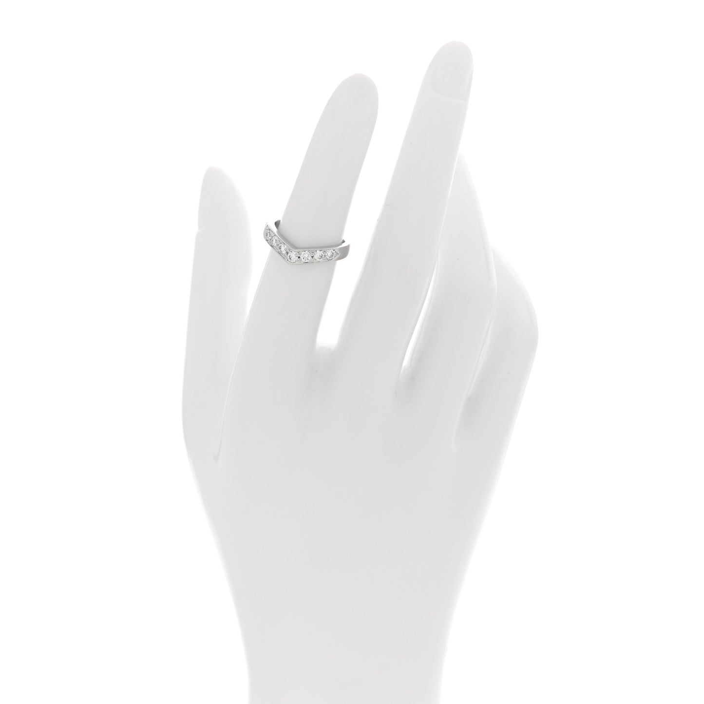 Platinum Diamond V Band Ring  48 4.5