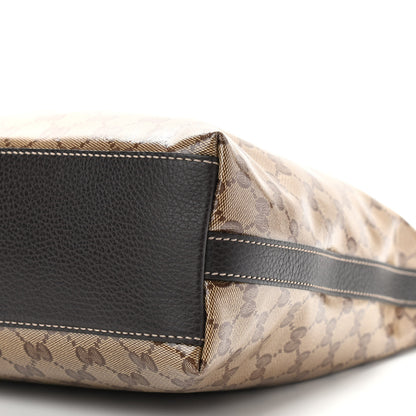 Gucci Crystal Monogram Hobo Dark Brown 9 of 9