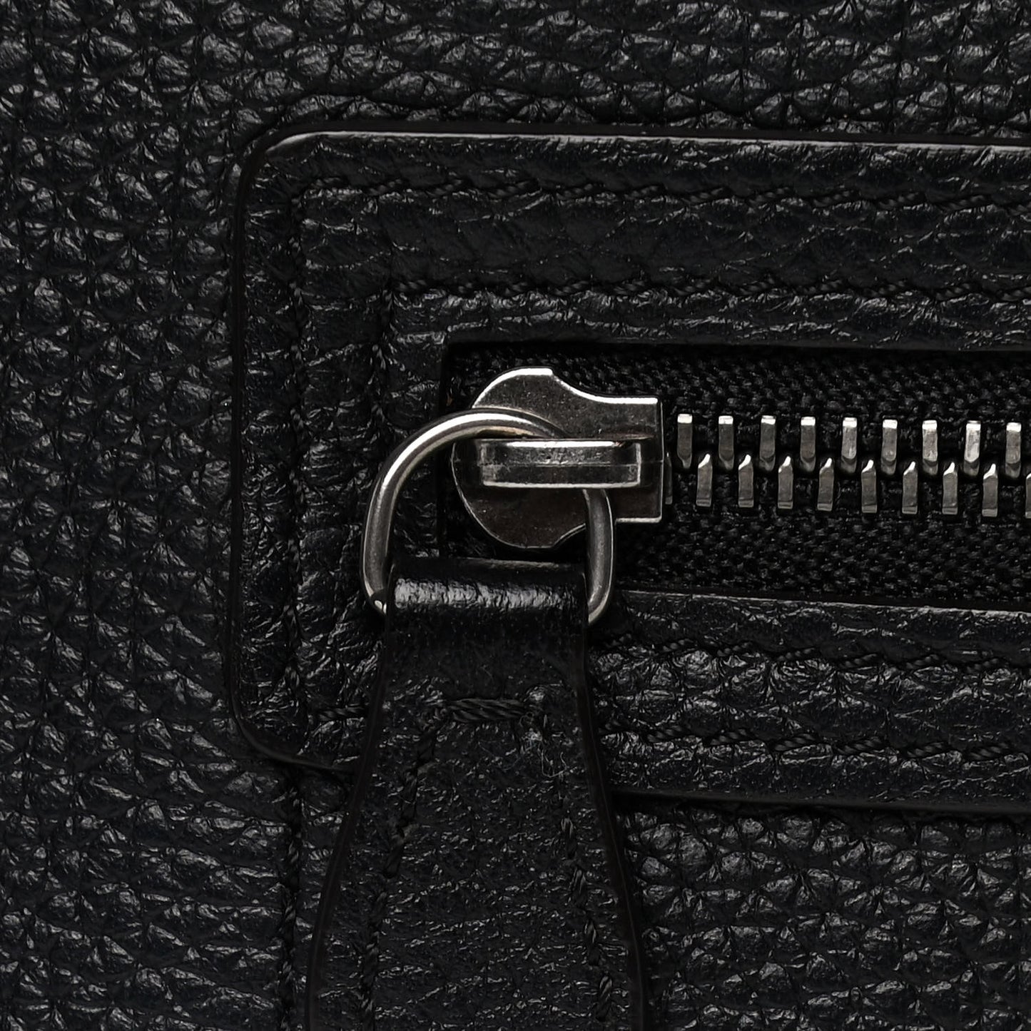 Drummed Calfskin Nano Luggage Black