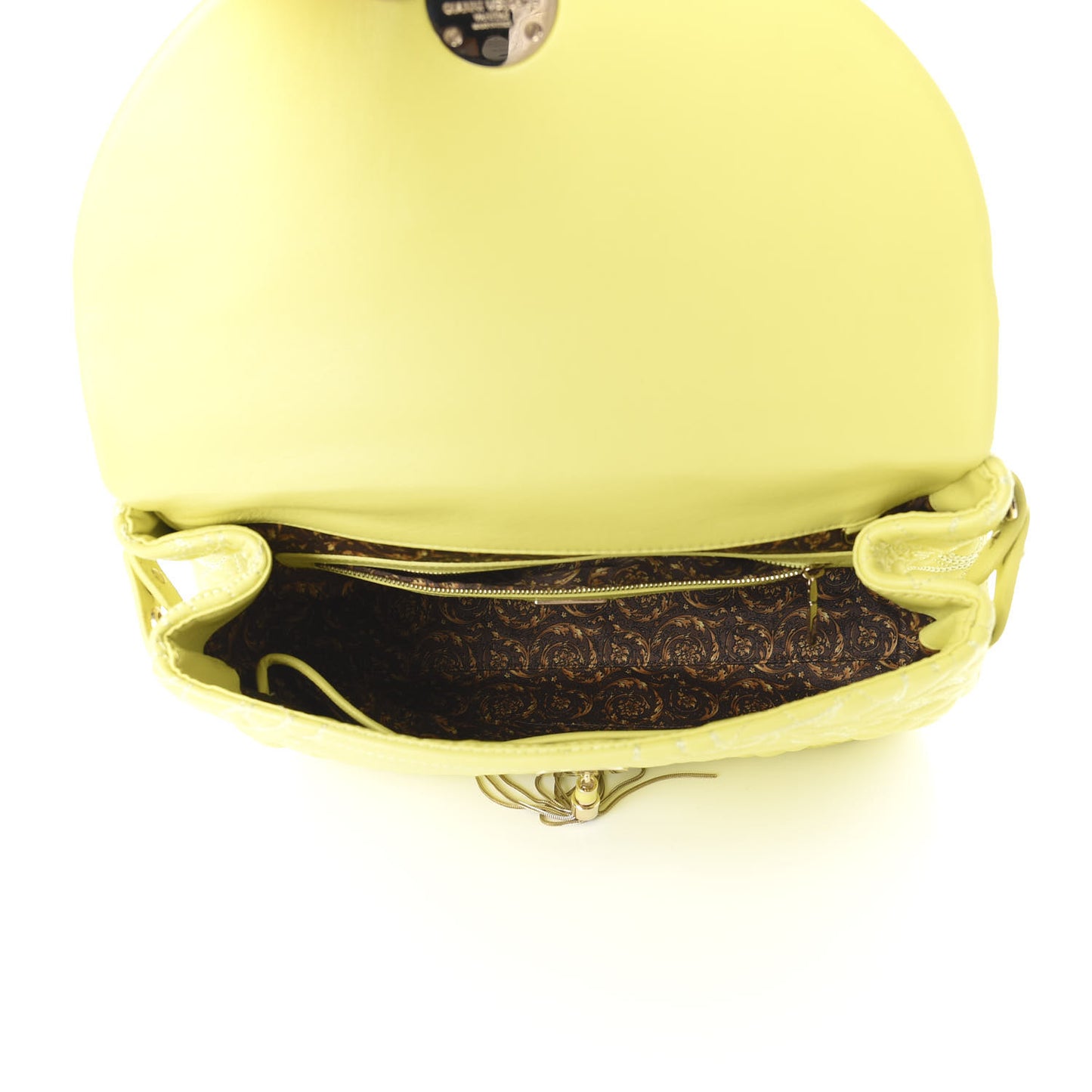 Barocco Quilted Nappa Altea Vanitas Satchel Yellow