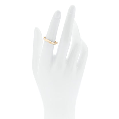 Gucci 18K Yellow Gold 4mm Link To Love Studded Ring 53 6.25 2 of 6