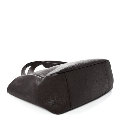 Saint Laurent Grained Deerskin Bea Tote Marron Fonce 4 of 10