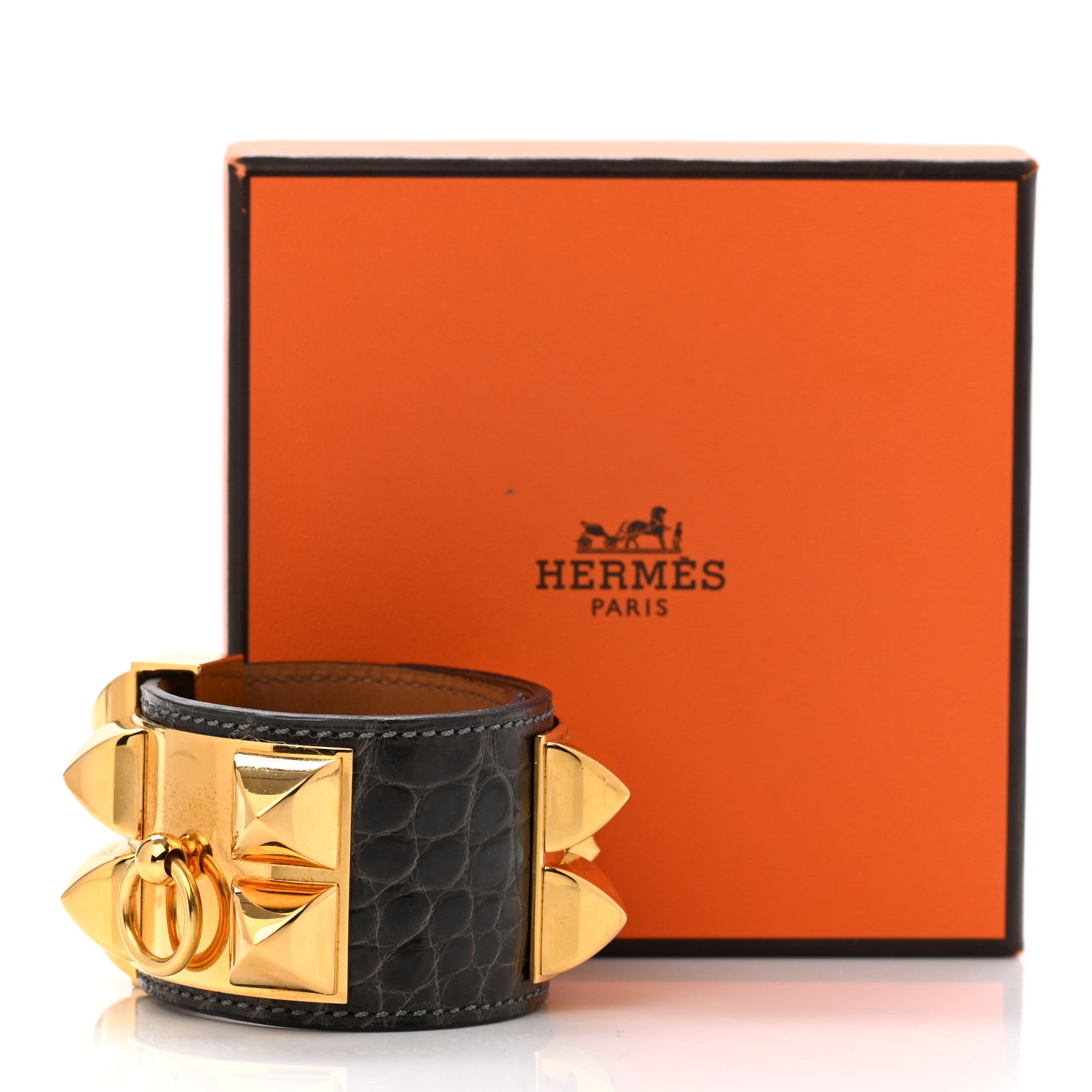 Hermes Matte Alligator Collier De Chien CDC Bracelet S Ebene 5 of 5