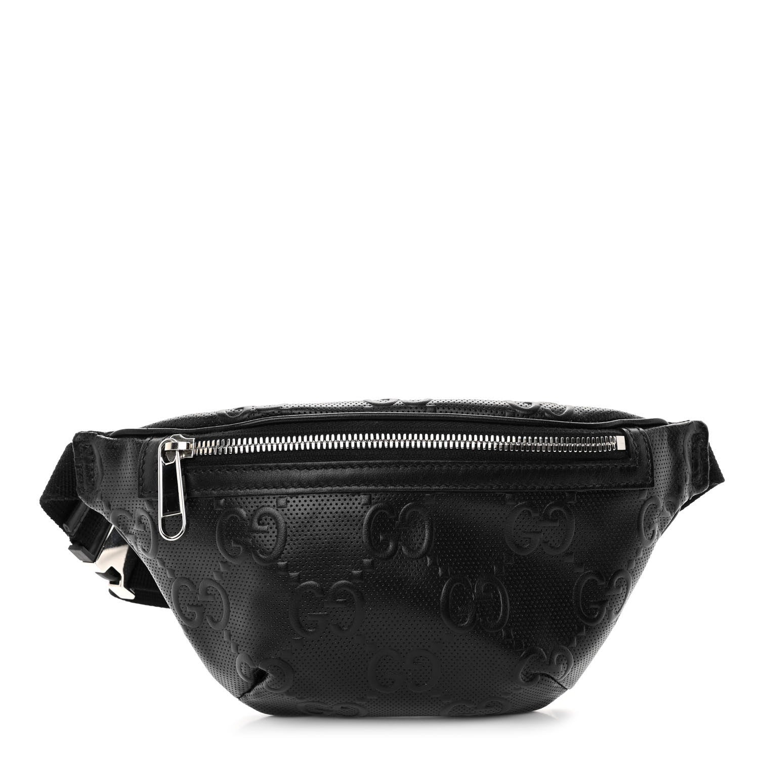 Gucci Calfskin GG Tennis Embossed Belt Bag Black 1 of 10