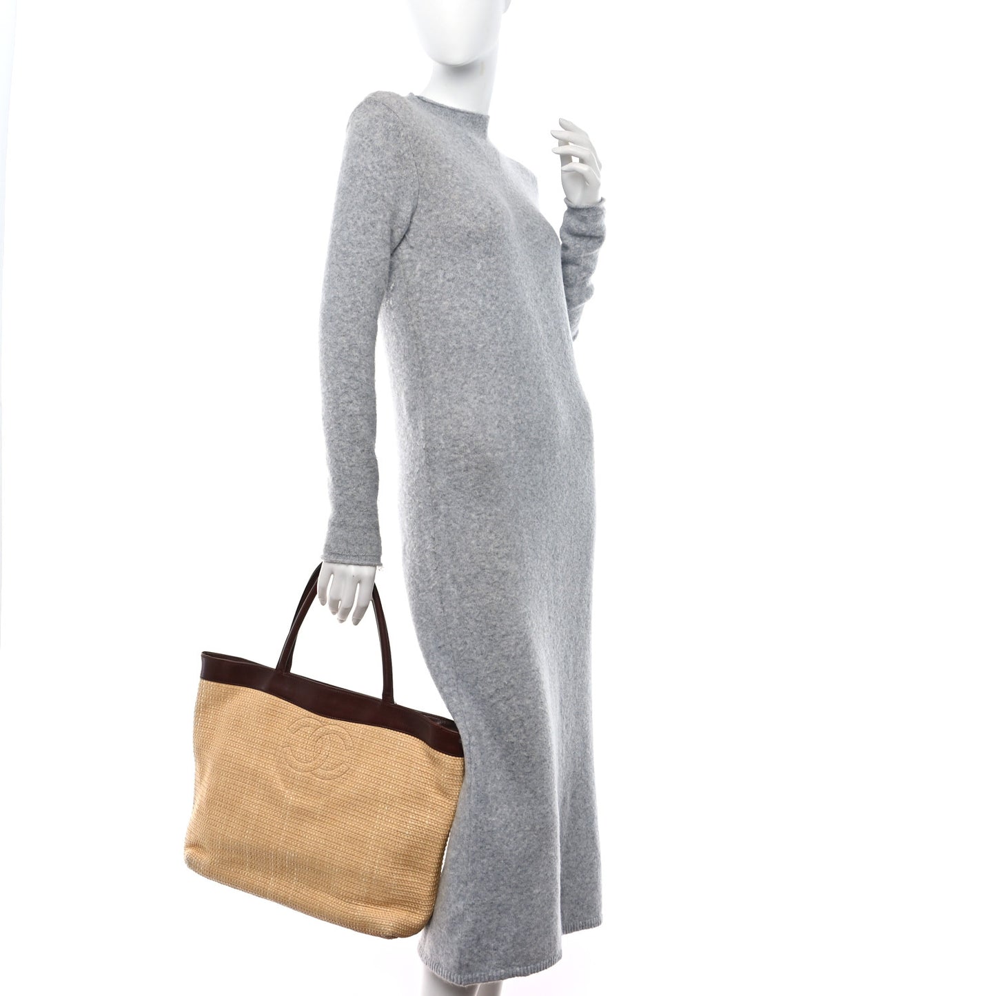 Straw Raffia Summer Tote Beige Brown
