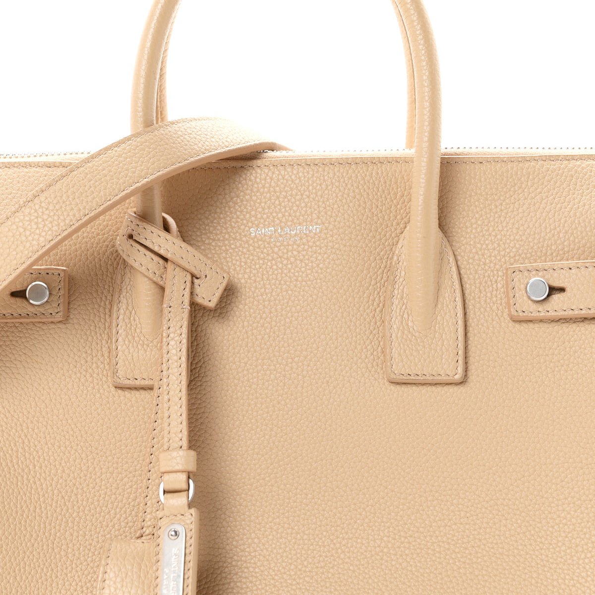 Grained Calfskin Baby Sac De Jour Souple Dark Beige