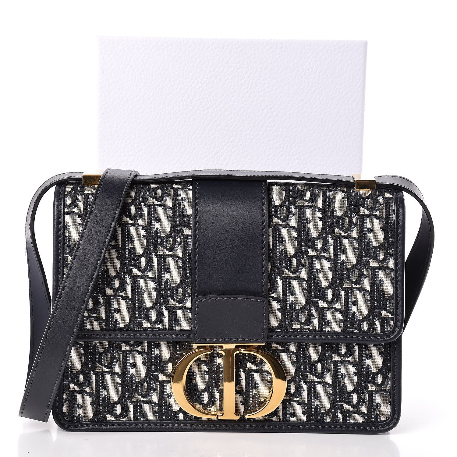 Christian Dior Oblique 30 Montaigne Flap Bag Blue 11 of 11