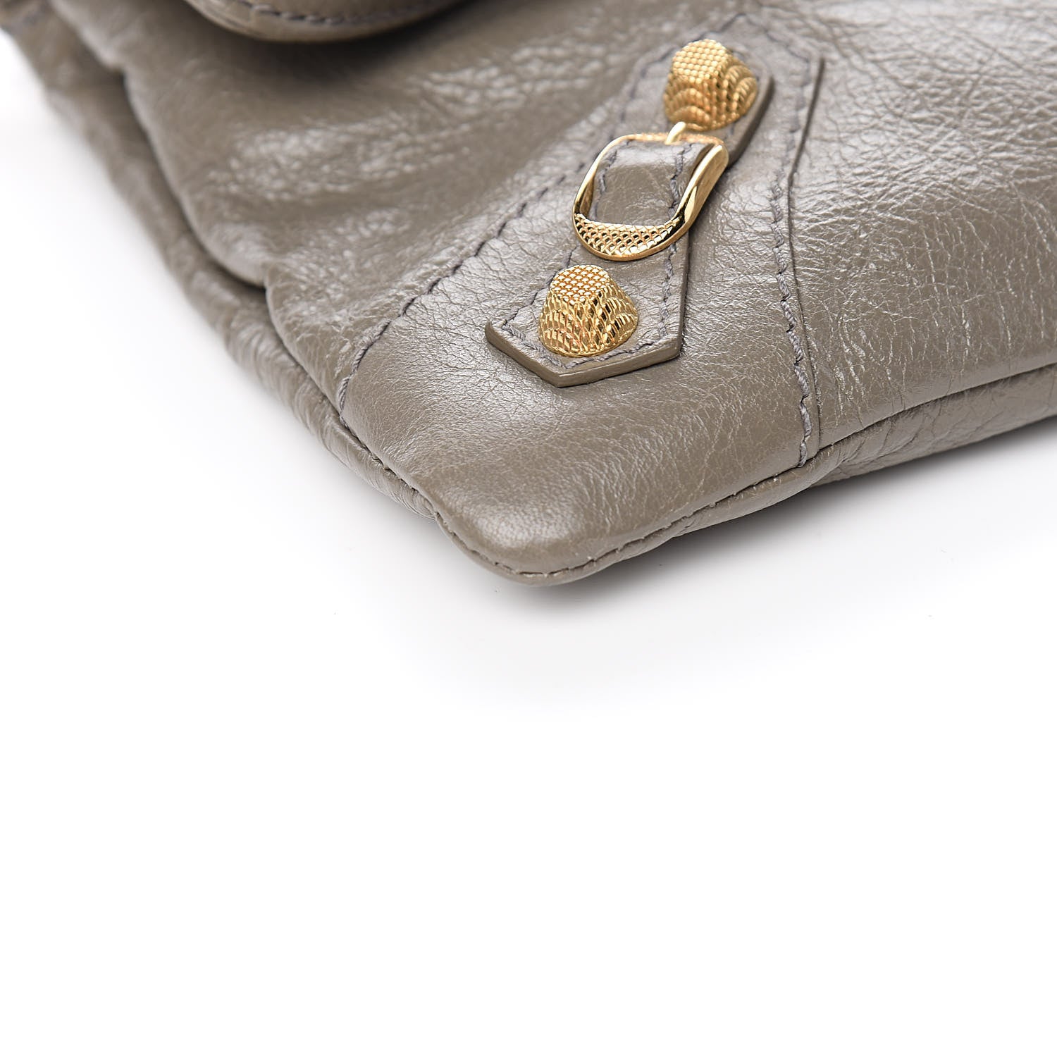 Balenciaga Agneau Giant 12 Gold Hardware Envelope Strap Clutch Beige Liege 8 of 10
