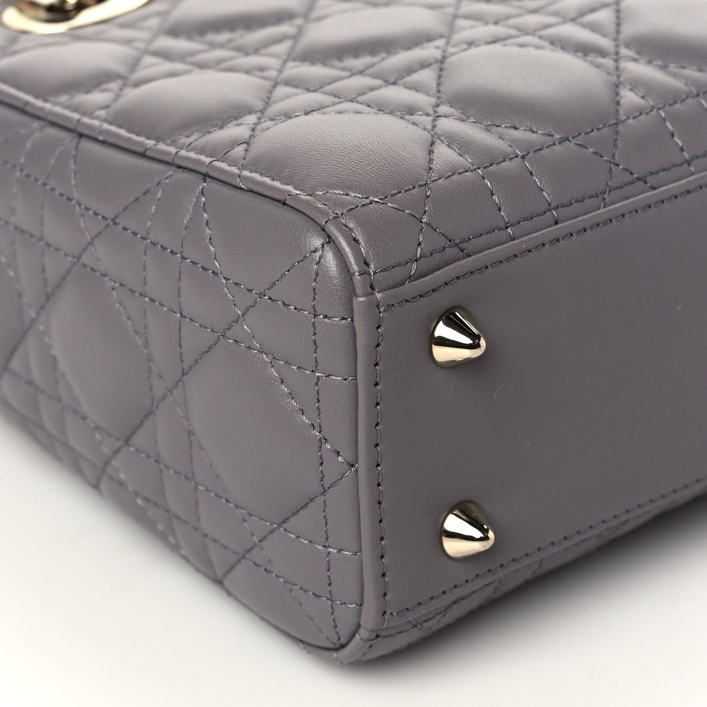 Lambskin Cannage Small My ABCDior Lady Dior Grey