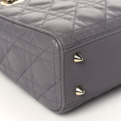 Christian Dior Lambskin Cannage Small My ABCDior Lady Dior Grey 8 of 9