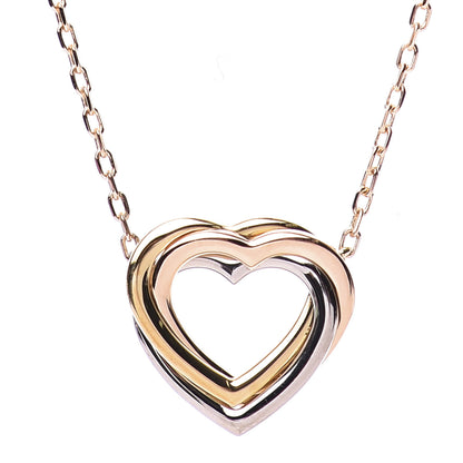 Cartier 18K Pink Yellow White Gold Trinity Heart Necklace 4 of 6