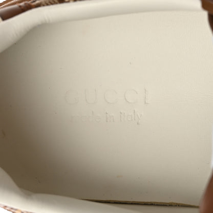 Gucci Calfskin GG Monogram Womens Platform 55mm Sneakers 38.5 Hezelnut Beige Ebony Mystic White 6 of 9
