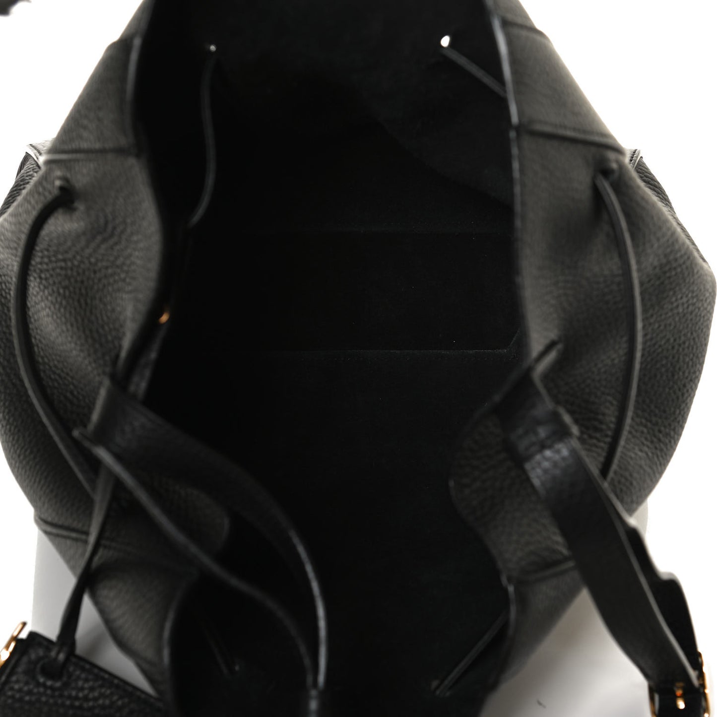 Heavy Grain Calfskin Small Millie Tote Black