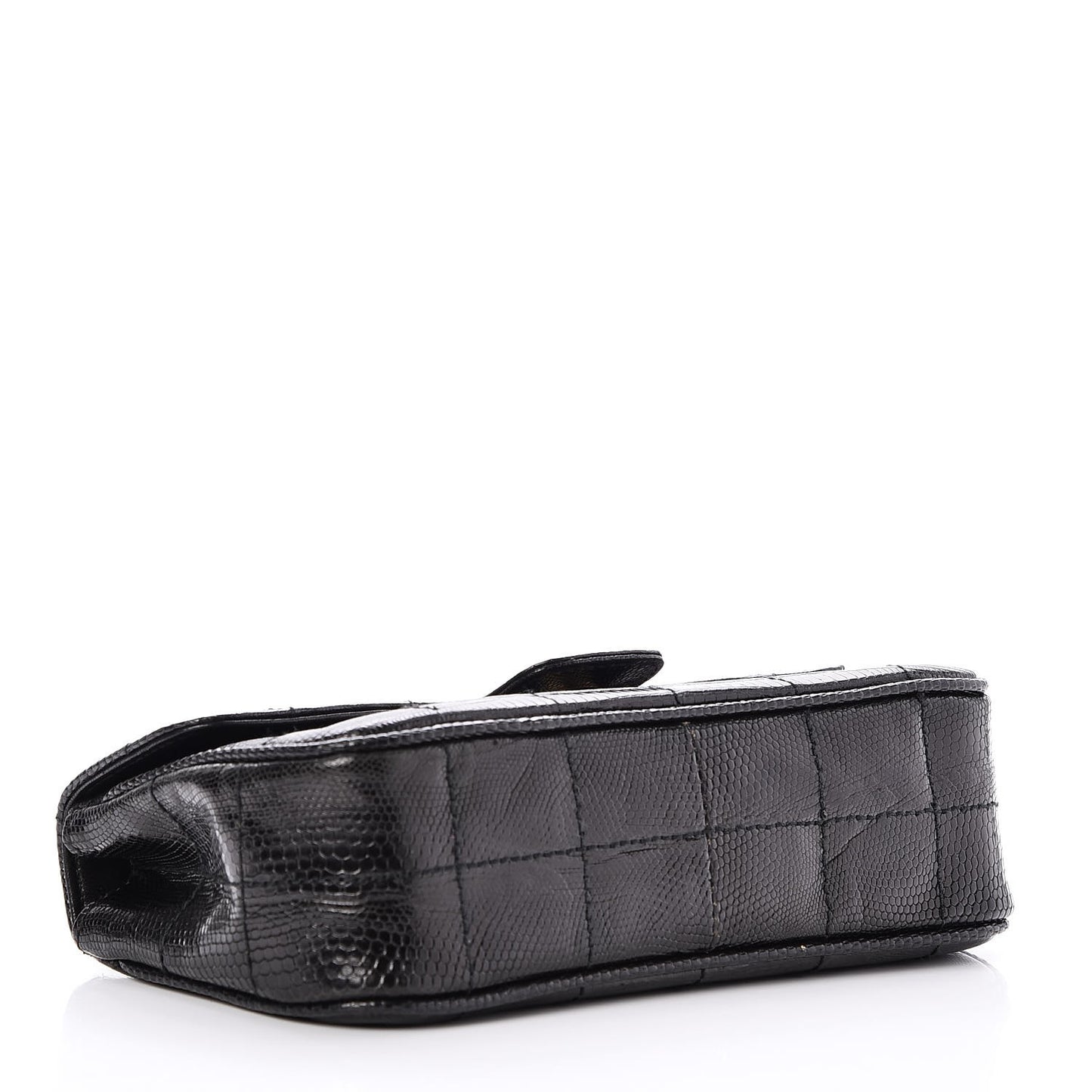 Lizard Square Quilted Extra Mini Flap Black