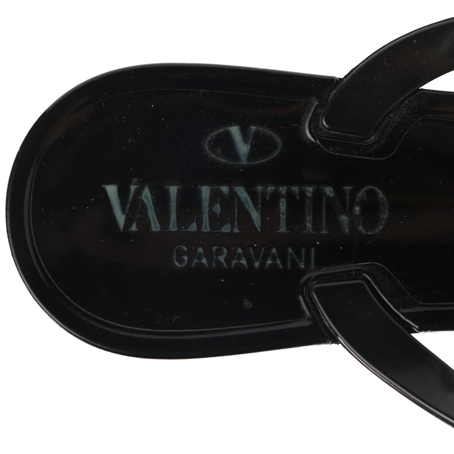 Valentino Garavani PVC Jelly Rockstud Bow Thong Sandals 35 Black 7 of 9