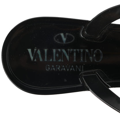Valentino Garavani PVC Jelly Rockstud Bow Thong Sandals 35 Black 7 of 9