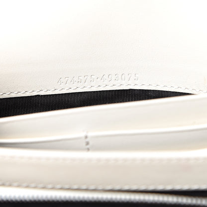Gucci Calfskin Matelasse GG Marmont Chain Wallet Mystic White 6 of 11