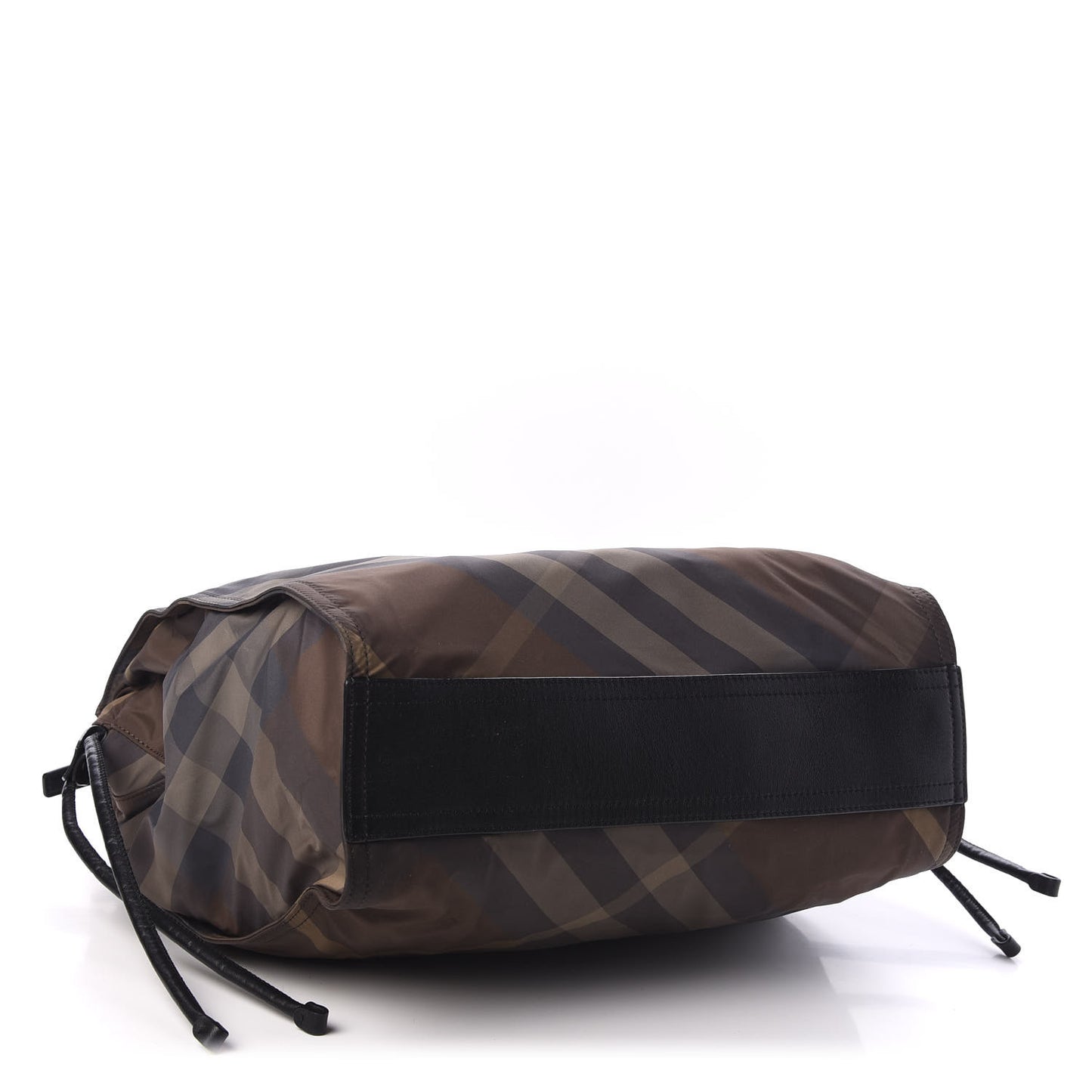 Nylon Check Small Buckleigh Packable Tote Birch Grey