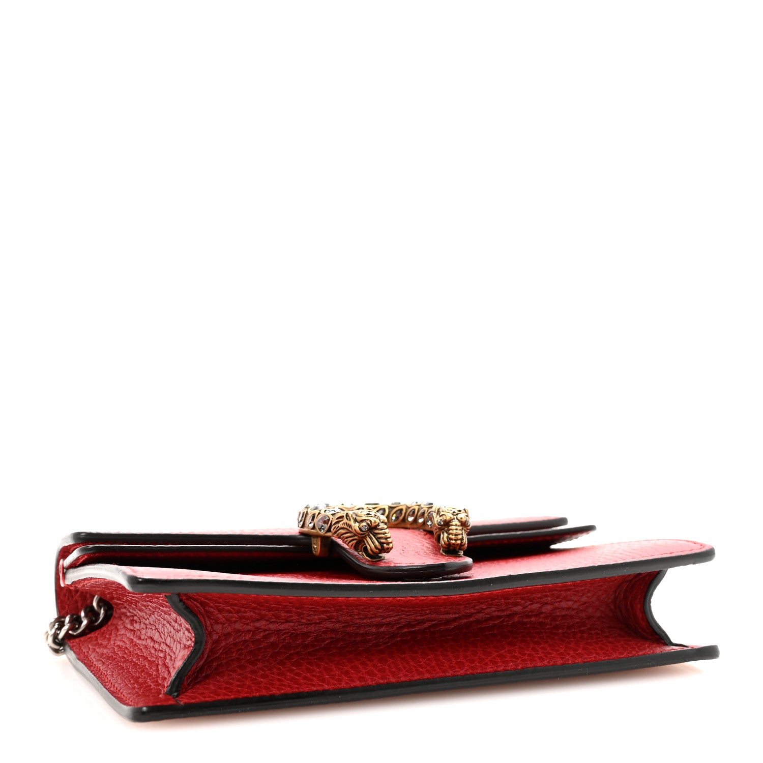 Gucci Calfskin Super Mini Dionysus Shoulder Bag Hibiscus Red
