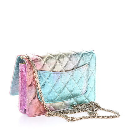 Chanel Metallic Goatskin Quilted 2.55 Reissue Wallet on Chain WOC Multicolor 2 of 9