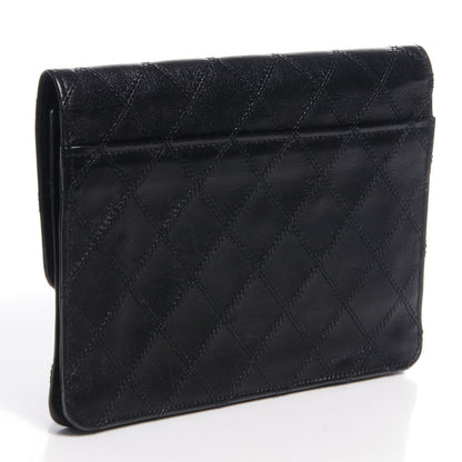 Chanel Leather Diamond Stitch Compact Wallet Black 4 of 8