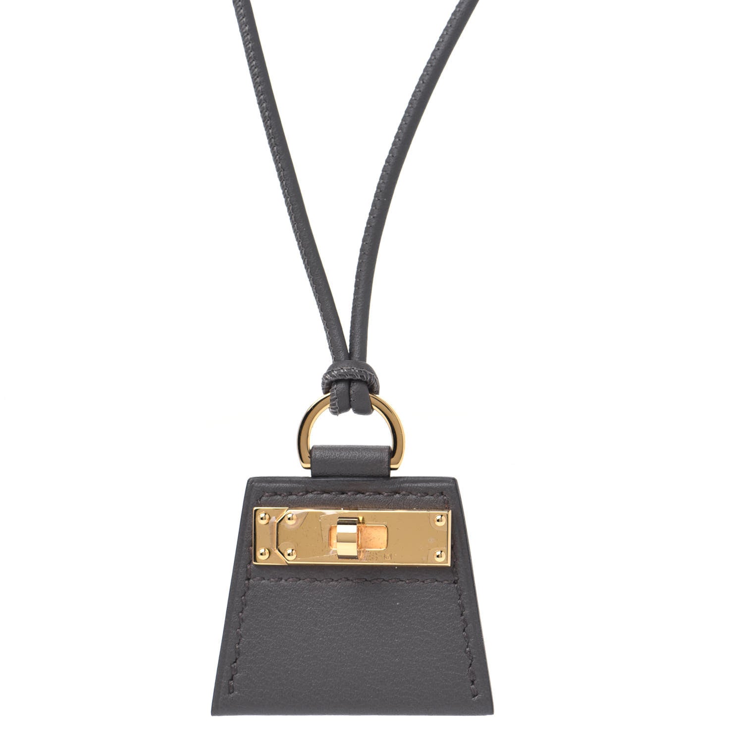 Hermes Swift Small Monpetitkelly Pendant Necklace Etain 1 of 5