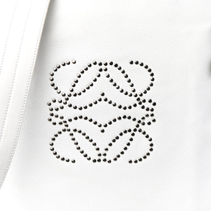 Loewe Calfskin Studded Shopping Tote White 9 of 11