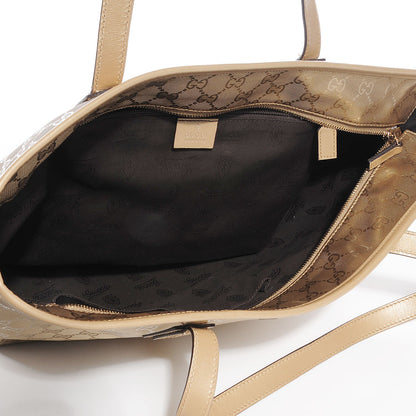 Gucci Imprime Monogram Medium Zippered Shopping Tote Champagne 5 of 8