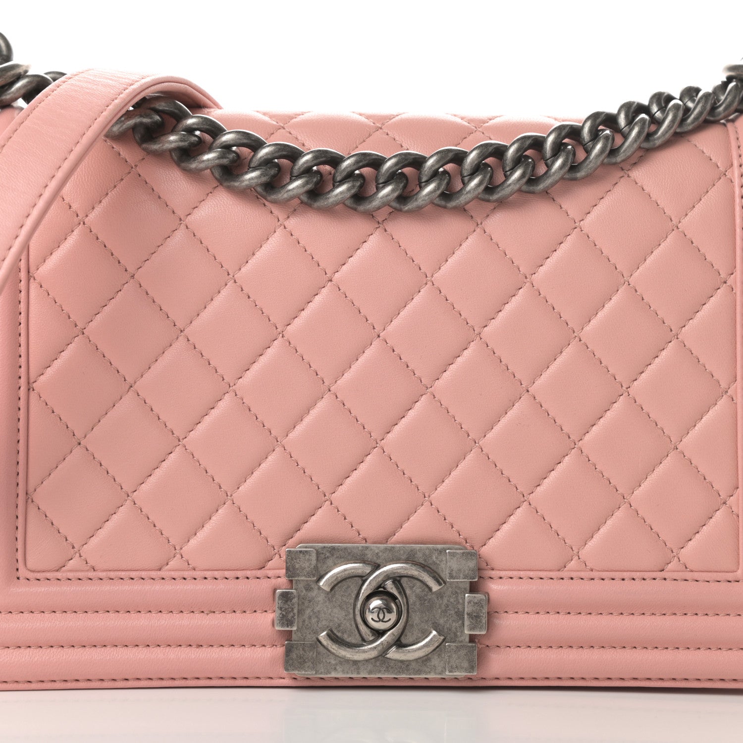 Chanel Lambskin Quilted Medium Boy Flap Light Pink 8 of 15