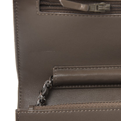 Chanel Patent Quilted Wallet On Chain WOC Brown 11 of 13
